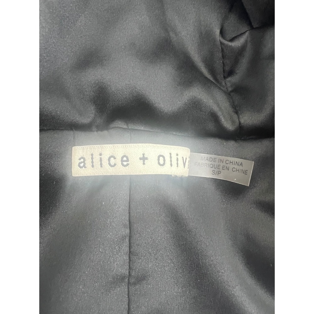 Alice + Olivia Daniel Maxi Black Quilted Hooded‎ Puffer Vest S - Picture 11 of 14